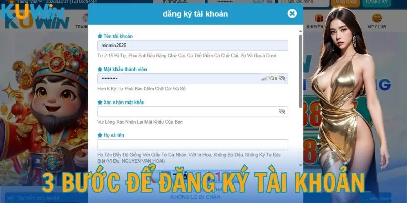3 Bước đăng kí tài khoản dễ thực hiện